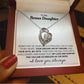 Forever Love Necklace with Custom Message Card for Bonus Daughter WHTE
