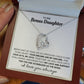 Forever Love Necklace with Custom Message Card for Bonus Daughter WHTE