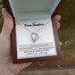 Forever Love Necklace with Custom Message Card for Bonus Daughter WHTE