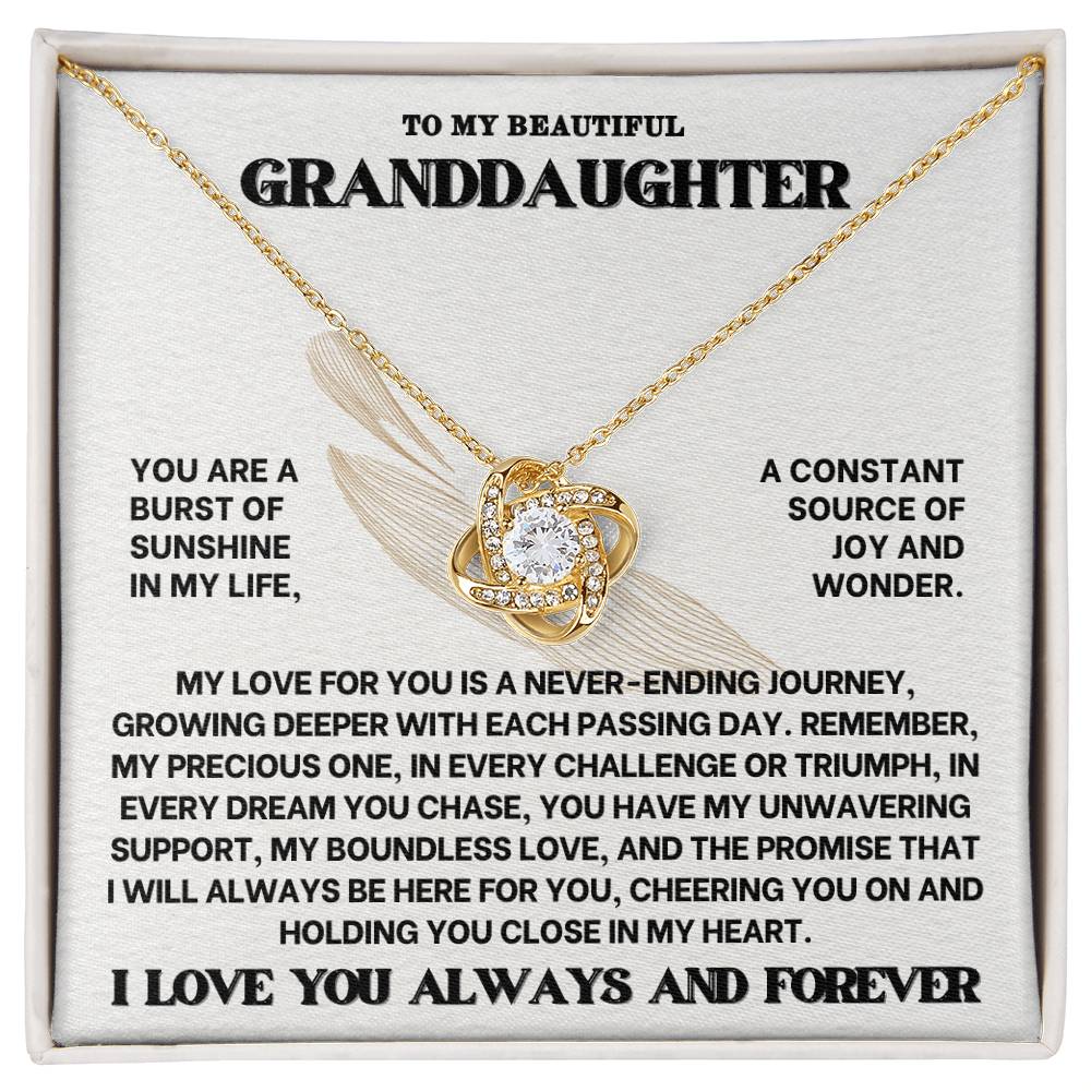 Eternal Embrace: Love Knot Necklace for My Granddaughter 008