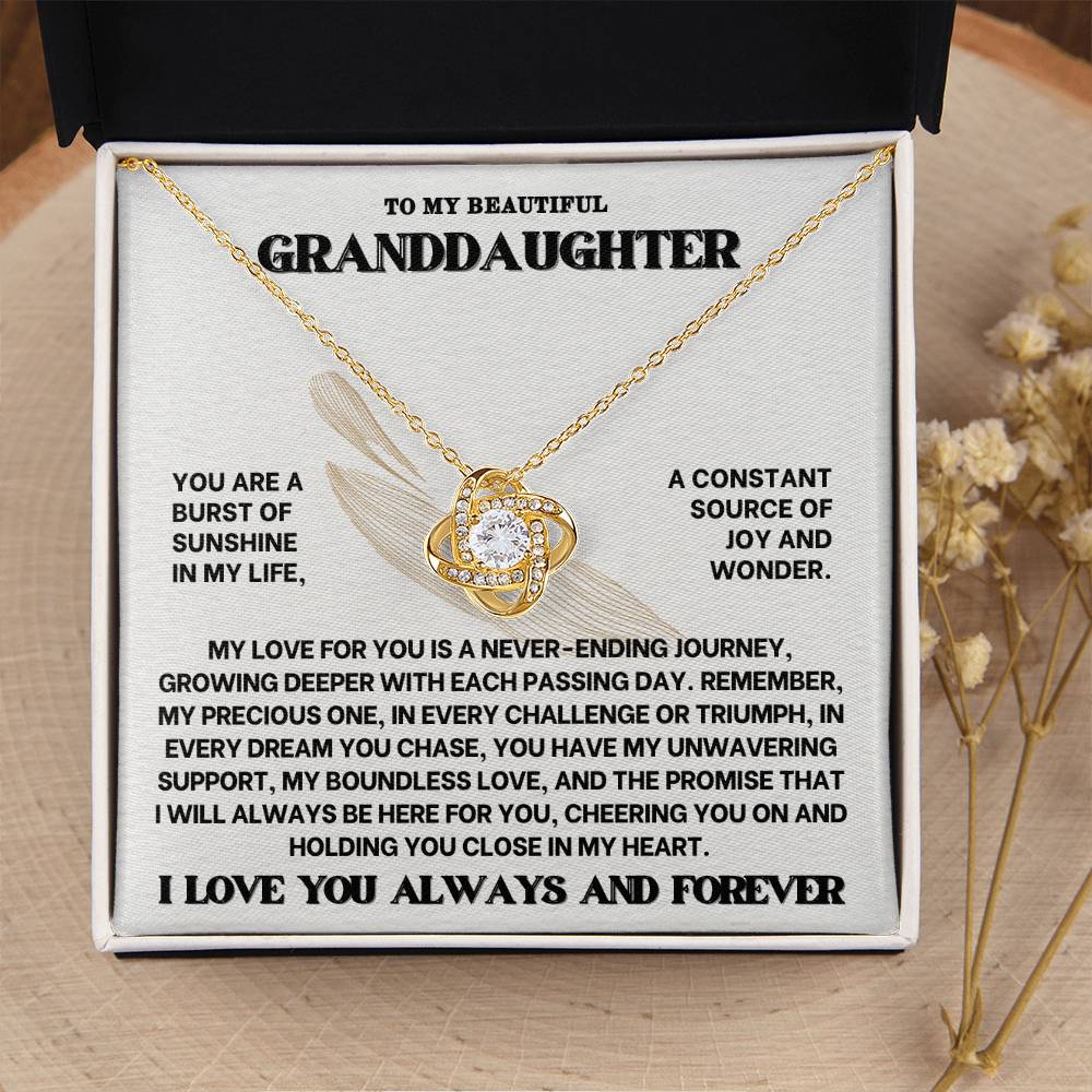 Eternal Embrace: Love Knot Necklace for My Granddaughter 008
