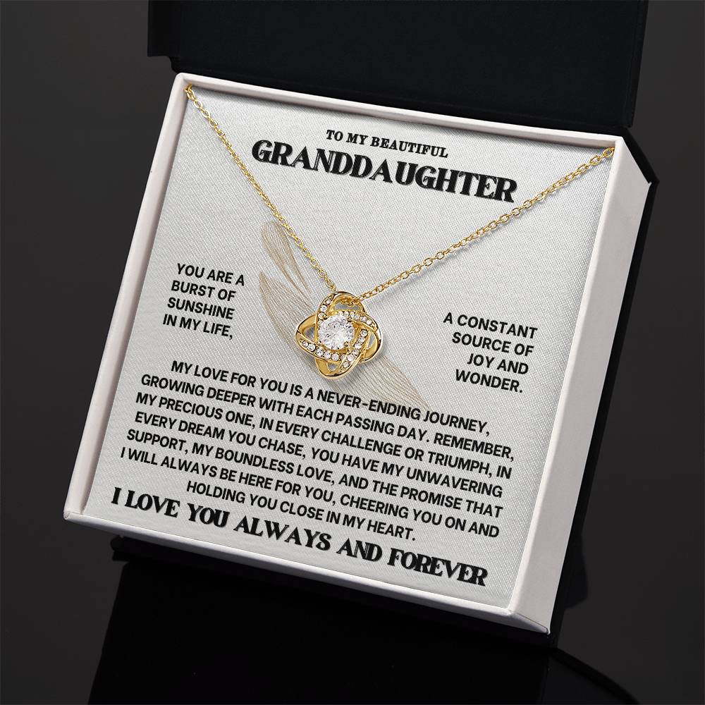 Eternal Embrace: Love Knot Necklace for My Granddaughter 008