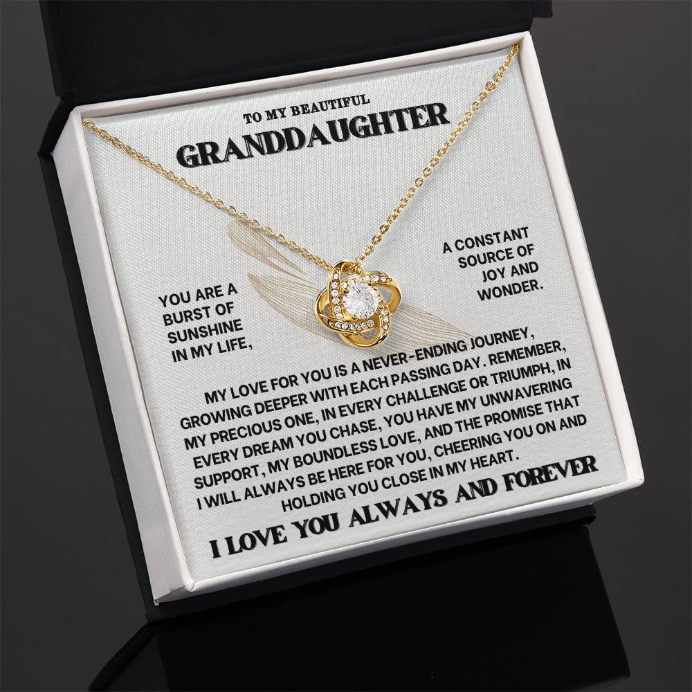 Eternal Embrace: Love Knot Necklace for My Granddaughter 008