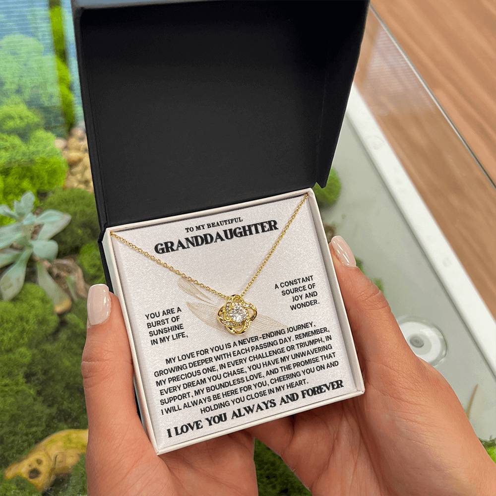 Eternal Embrace: Love Knot Necklace for My Granddaughter 008