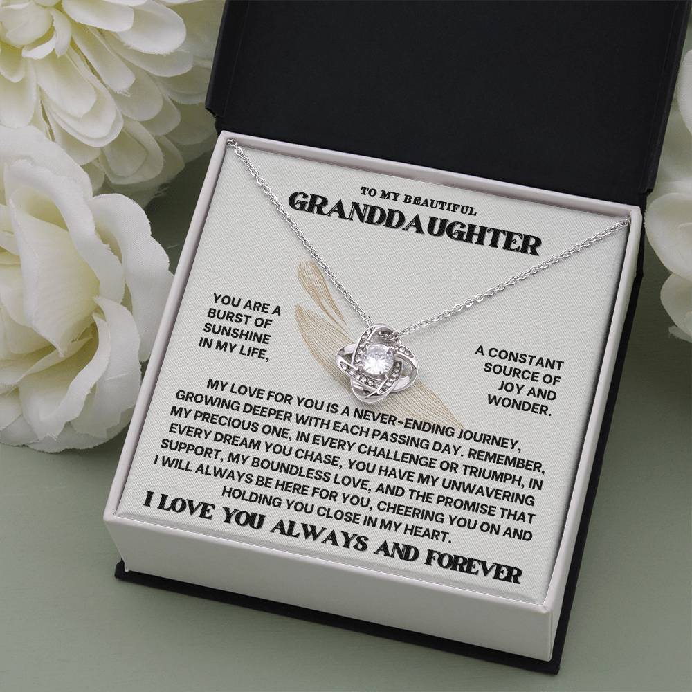 Eternal Embrace: Love Knot Necklace for My Granddaughter 008