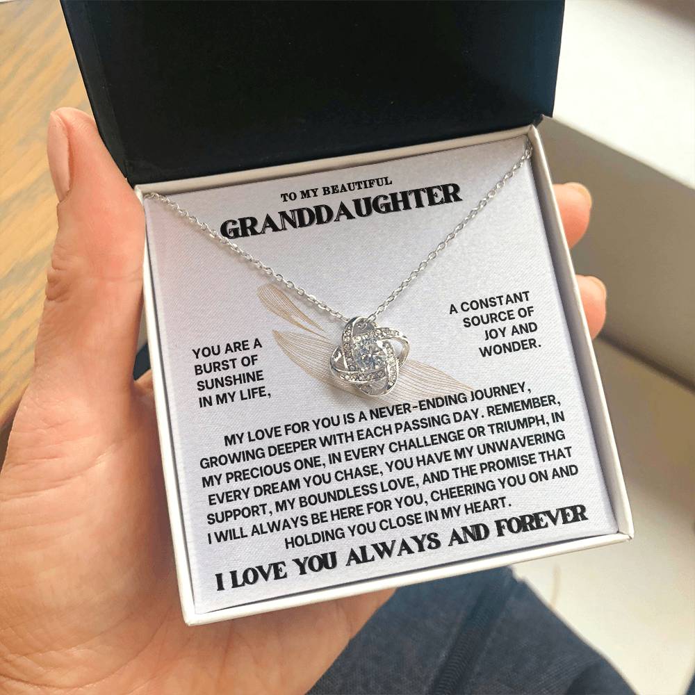 Eternal Embrace: Love Knot Necklace for My Granddaughter 008