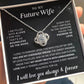 Eternal Embrace: Love Knot Necklace for My Future Wife BLK