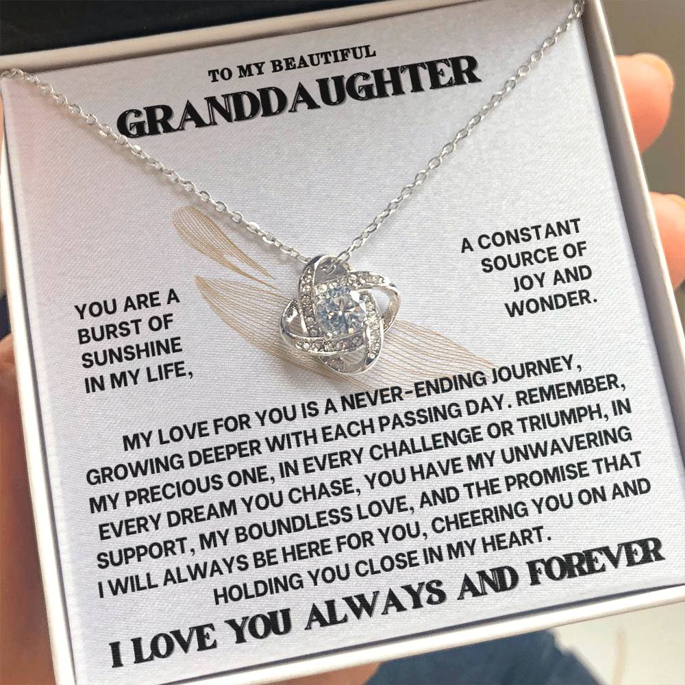 Eternal Embrace: Love Knot Necklace for My Granddaughter 008