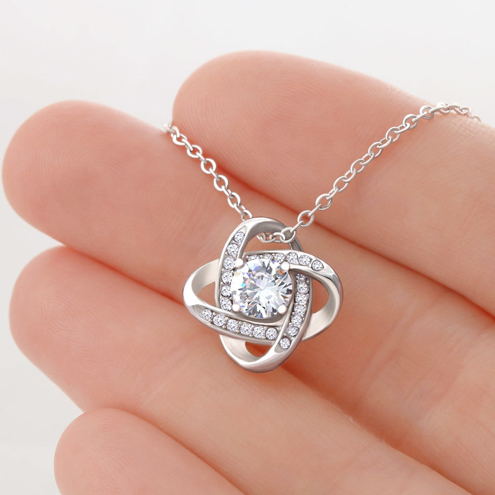 Eternal Embrace: Love Knot Necklace for My Future Wife WHTE
