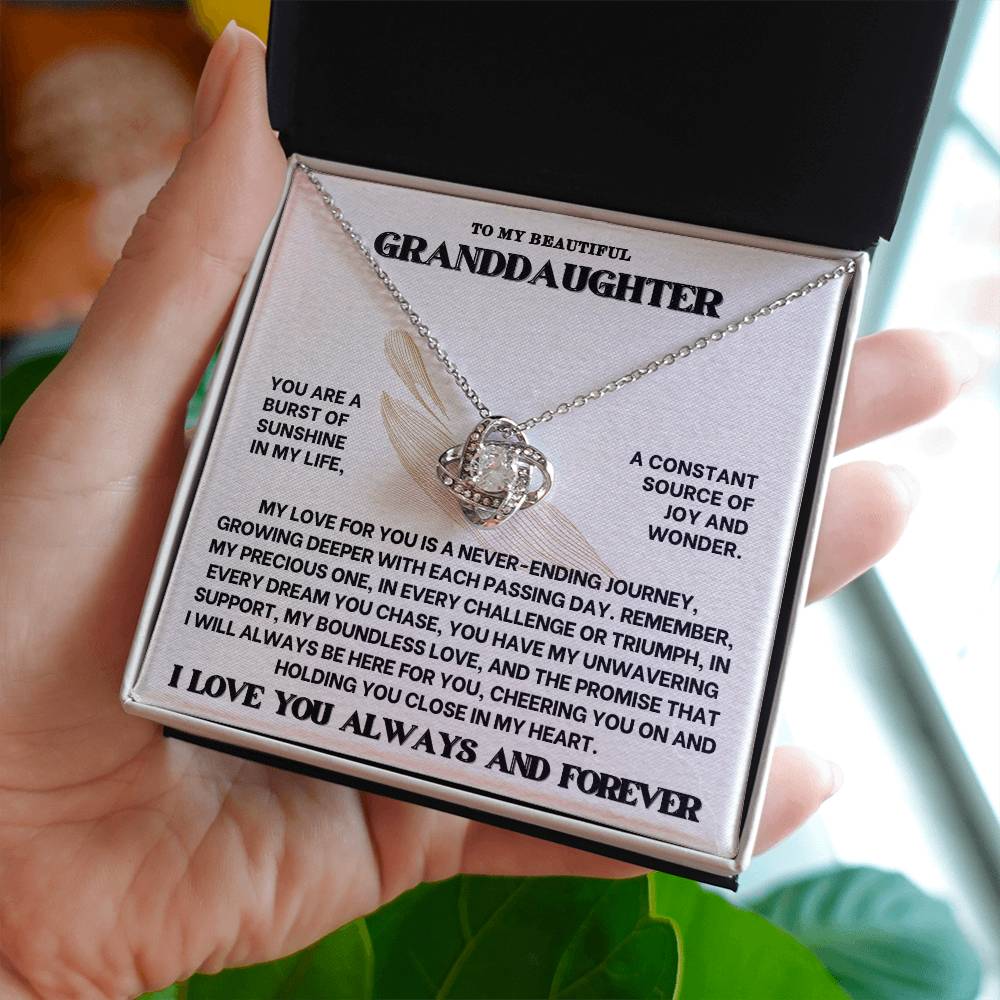 Eternal Embrace: Love Knot Necklace for My Granddaughter 008