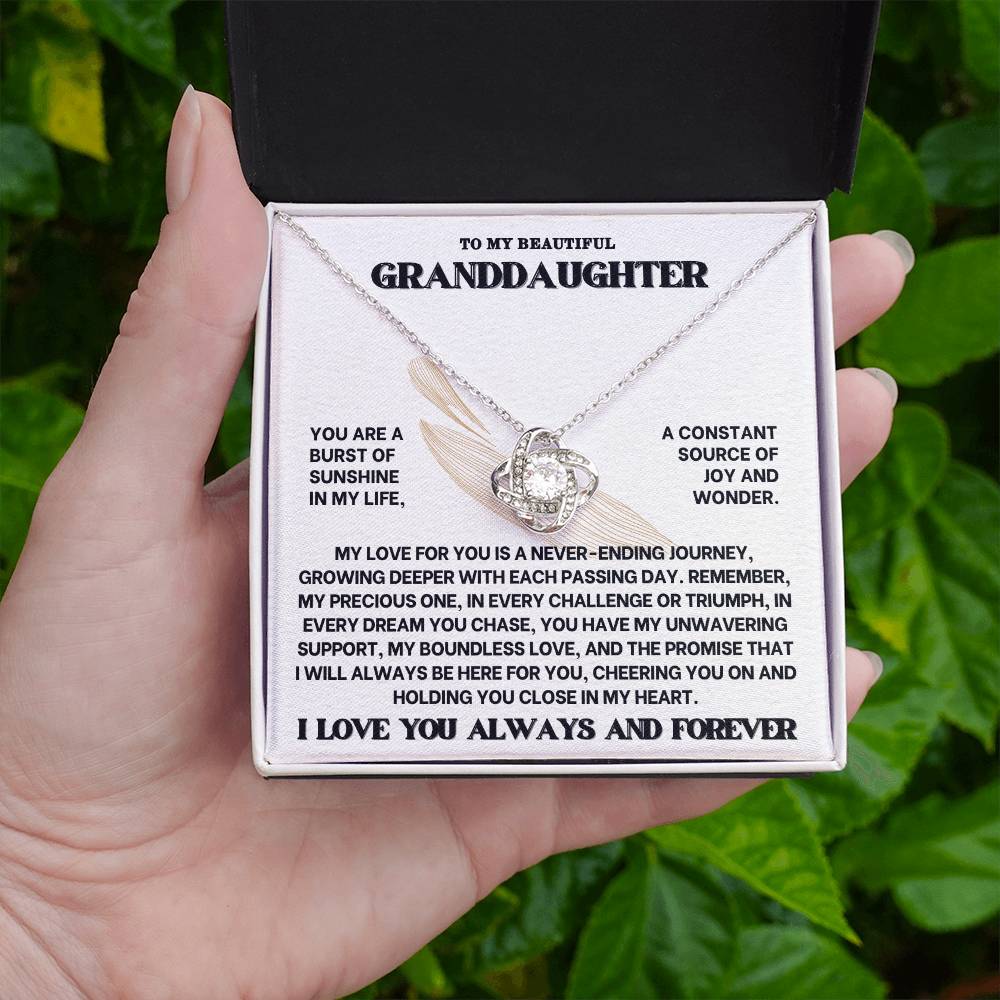Eternal Embrace: Love Knot Necklace for My Granddaughter 008
