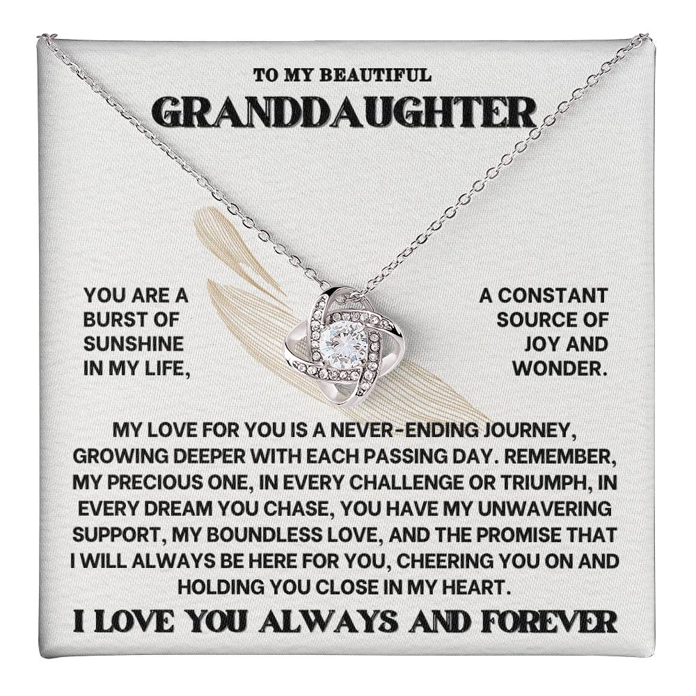 Eternal Embrace: Love Knot Necklace for My Granddaughter 008