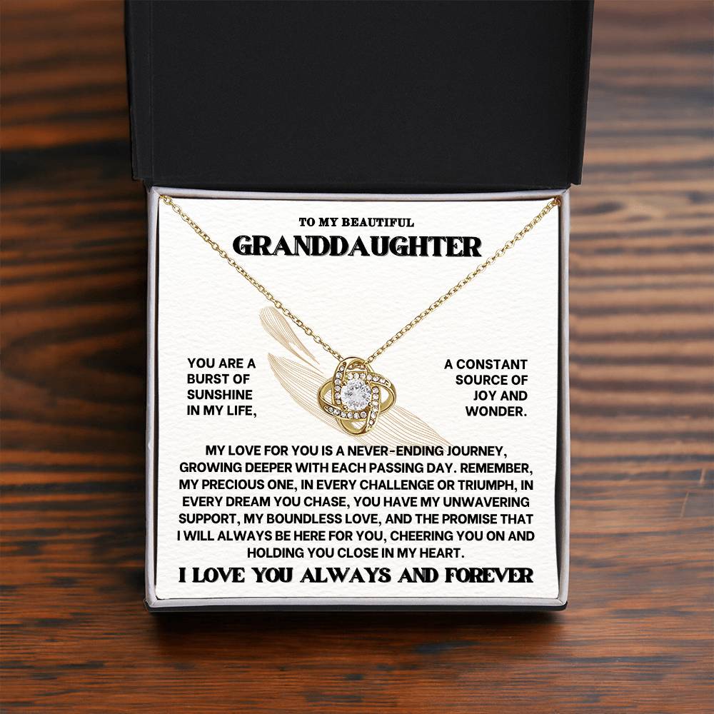 Eternal Embrace: Love Knot Necklace for My Granddaughter 008