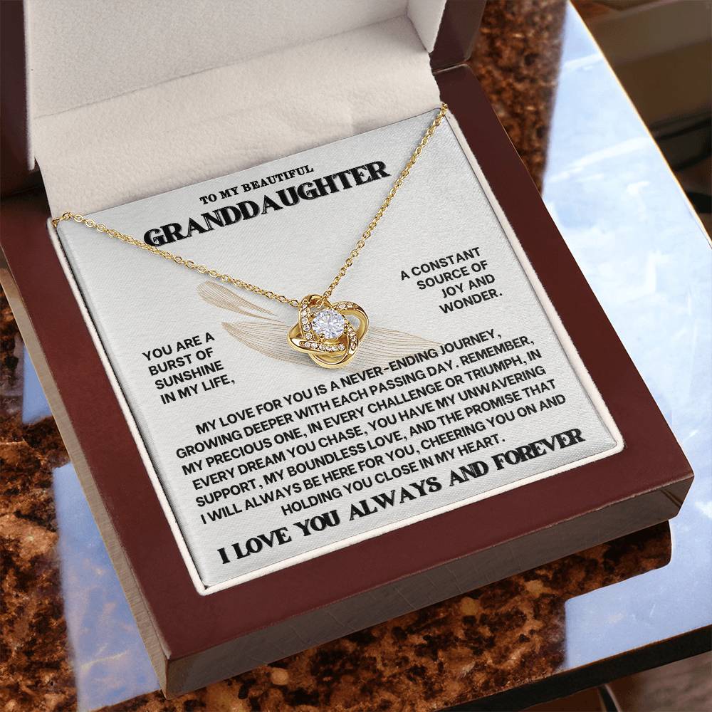 Eternal Embrace: Love Knot Necklace for My Granddaughter 008