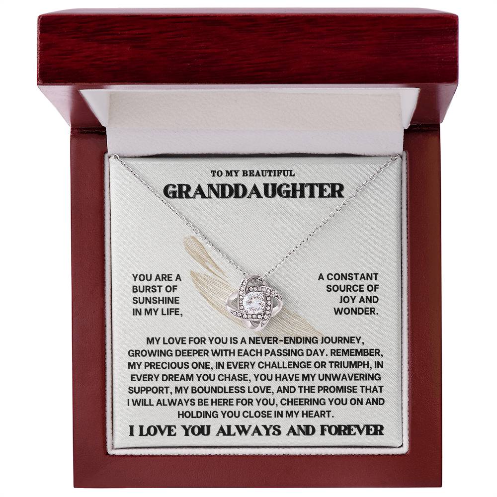 Eternal Embrace: Love Knot Necklace for My Granddaughter 008