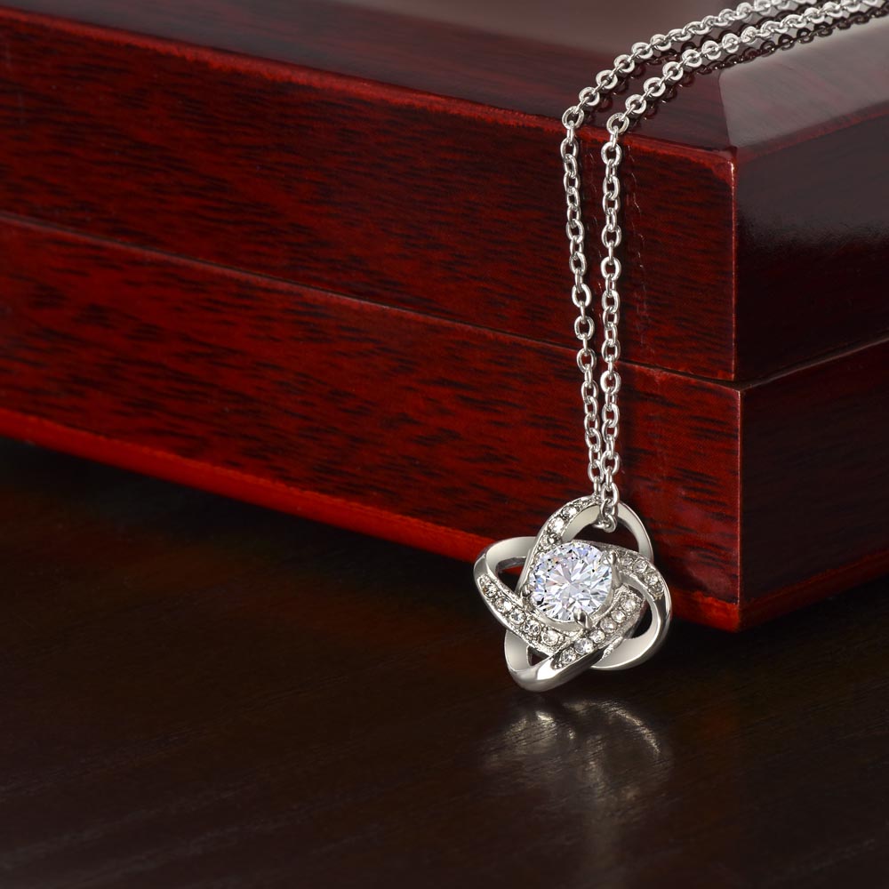 Eternal Embrace: Love Knot Necklace for My Future Wife WHTE