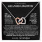Interlocking Hearts Necklace: A Granddaughter's Cherished Necklace, Love Grandpa BLK002