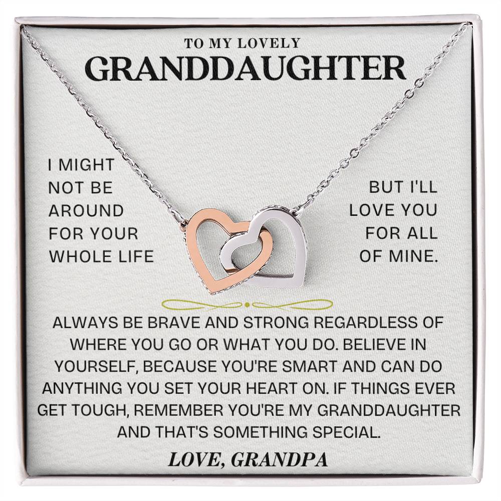 Interlocking Hearts Necklace: A Granddaughter's Cherished Necklace GL-002