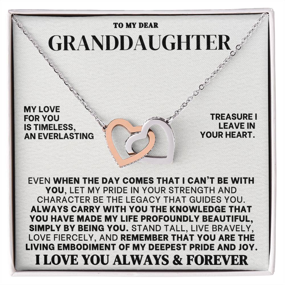 Interlocking Hearts Necklace: A Granddaughter's Cherished Necklace WHT 003