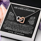 Interlocking Hearts Necklace: A Granddaughter's Cherished Necklace BLK002