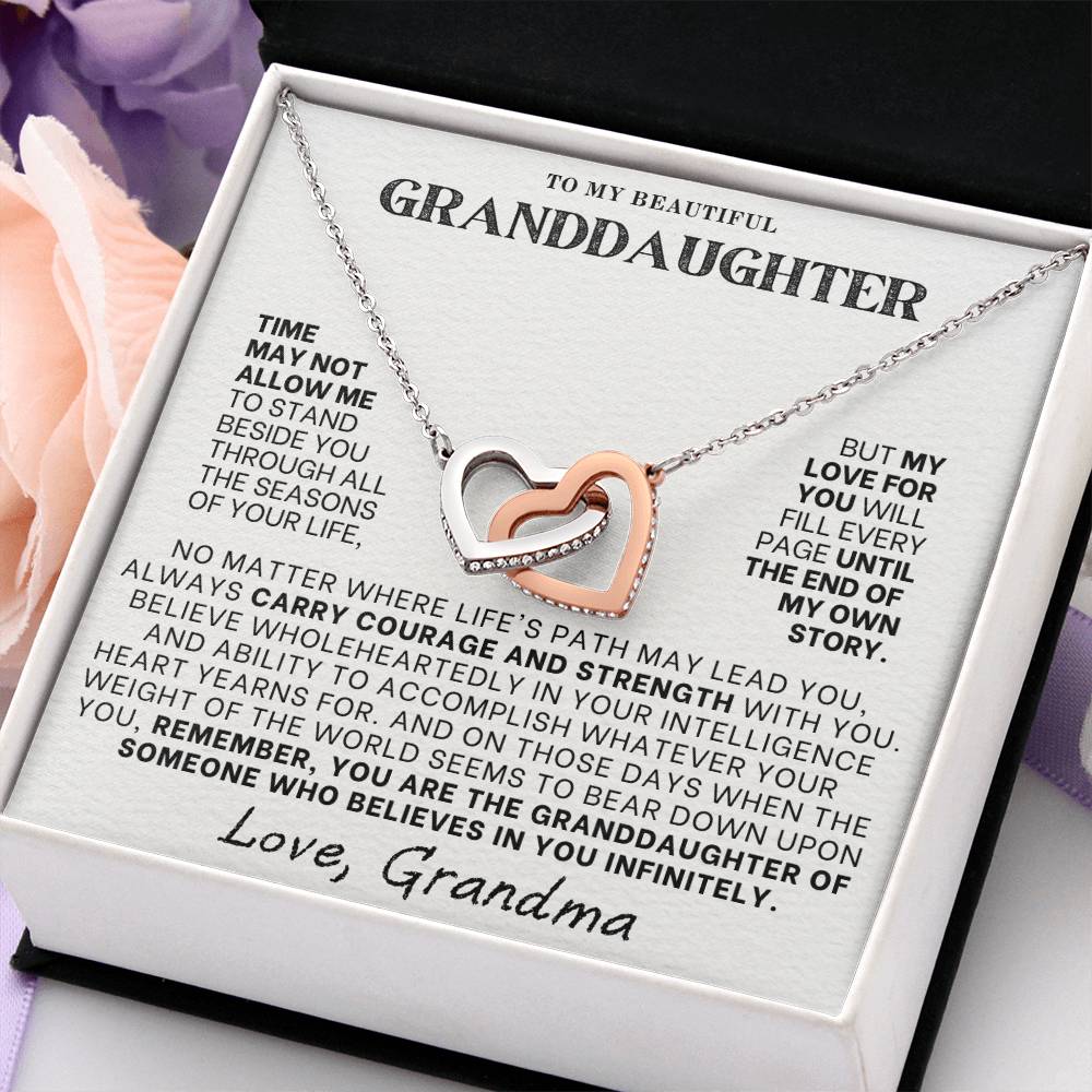 Interlocking Hearts Necklace: A Granddaughter's Cherished Necklace WHTE 002