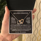 Interlocking Hearts Necklace: A Granddaughter's Cherished Necklace, Love Grandpa BLK002