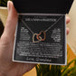 Interlocking Hearts Necklace: A Granddaughter's Cherished Necklace BLK002