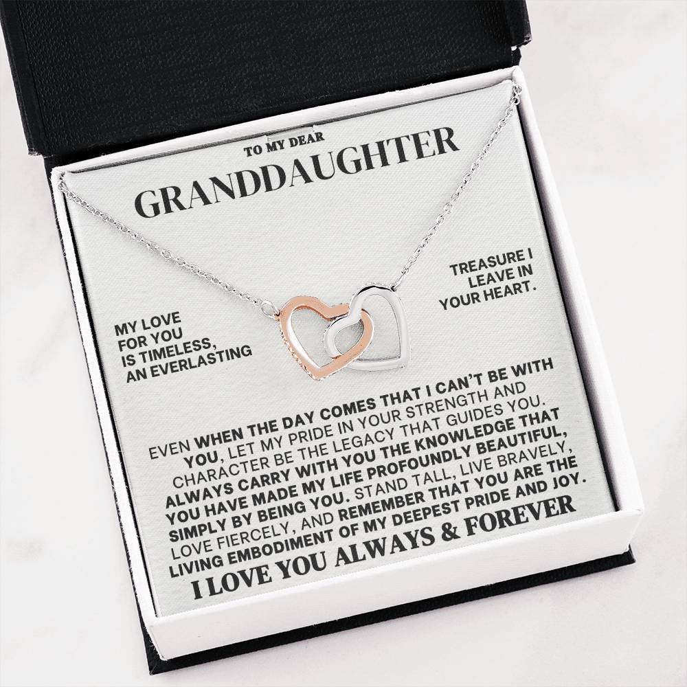 Interlocking Hearts Necklace: A Granddaughter's Cherished Necklace WHT 003