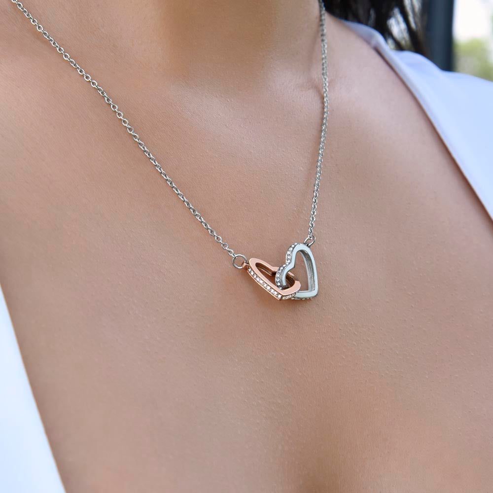 Eternal Bond: Granddaughter's Interlocking Hearts Necklace GL-004
