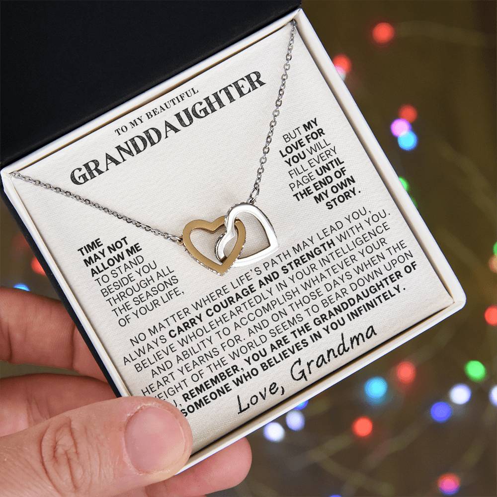 Interlocking Hearts Necklace: A Granddaughter's Cherished Necklace WHTE 002
