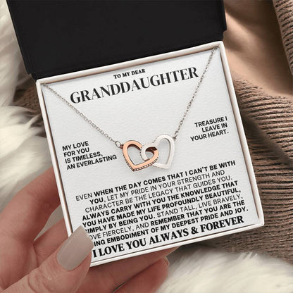Interlocking Hearts Necklace: A Granddaughter's Cherished Necklace WHT 003