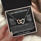 Interlocking Hearts Necklace: A Granddaughter's Cherished Necklace, Love Grandpa BLK002
