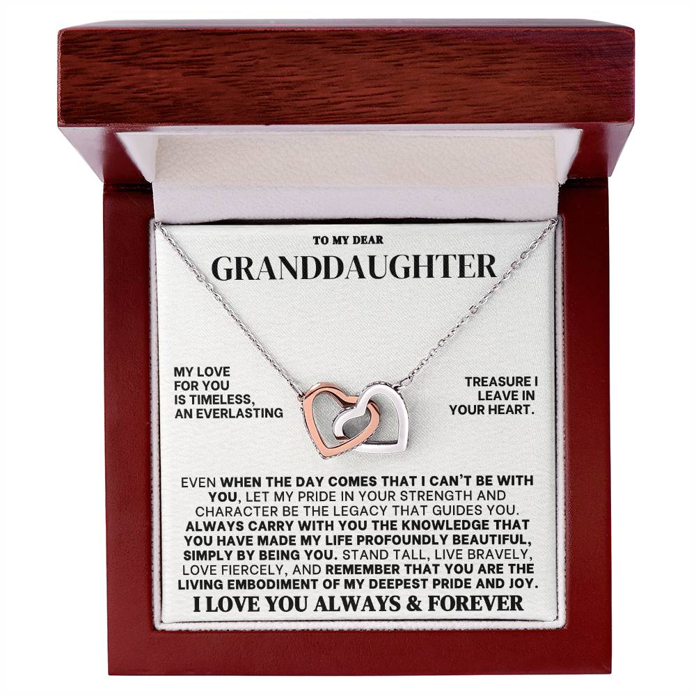 Interlocking Hearts Necklace: A Granddaughter's Cherished Necklace WHT 003