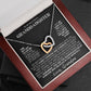 Interlocking Hearts Necklace: A Granddaughter's Cherished Necklace, Love Grandpa BLK002