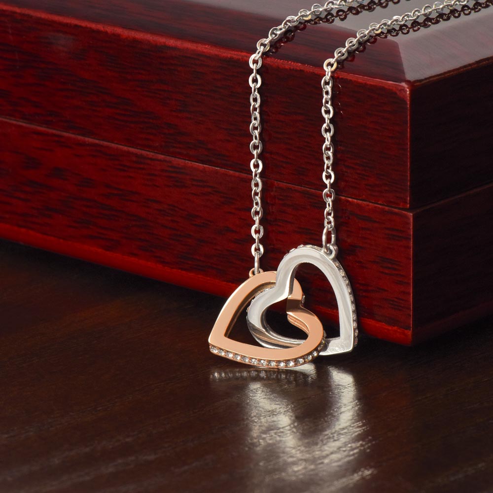 Exquisite Interlocking Heart Necklace for Your Cherished Wife 001