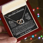 Interlocking Hearts Necklace: A Granddaughter's Cherished Necklace, Love Grandpa BLK002