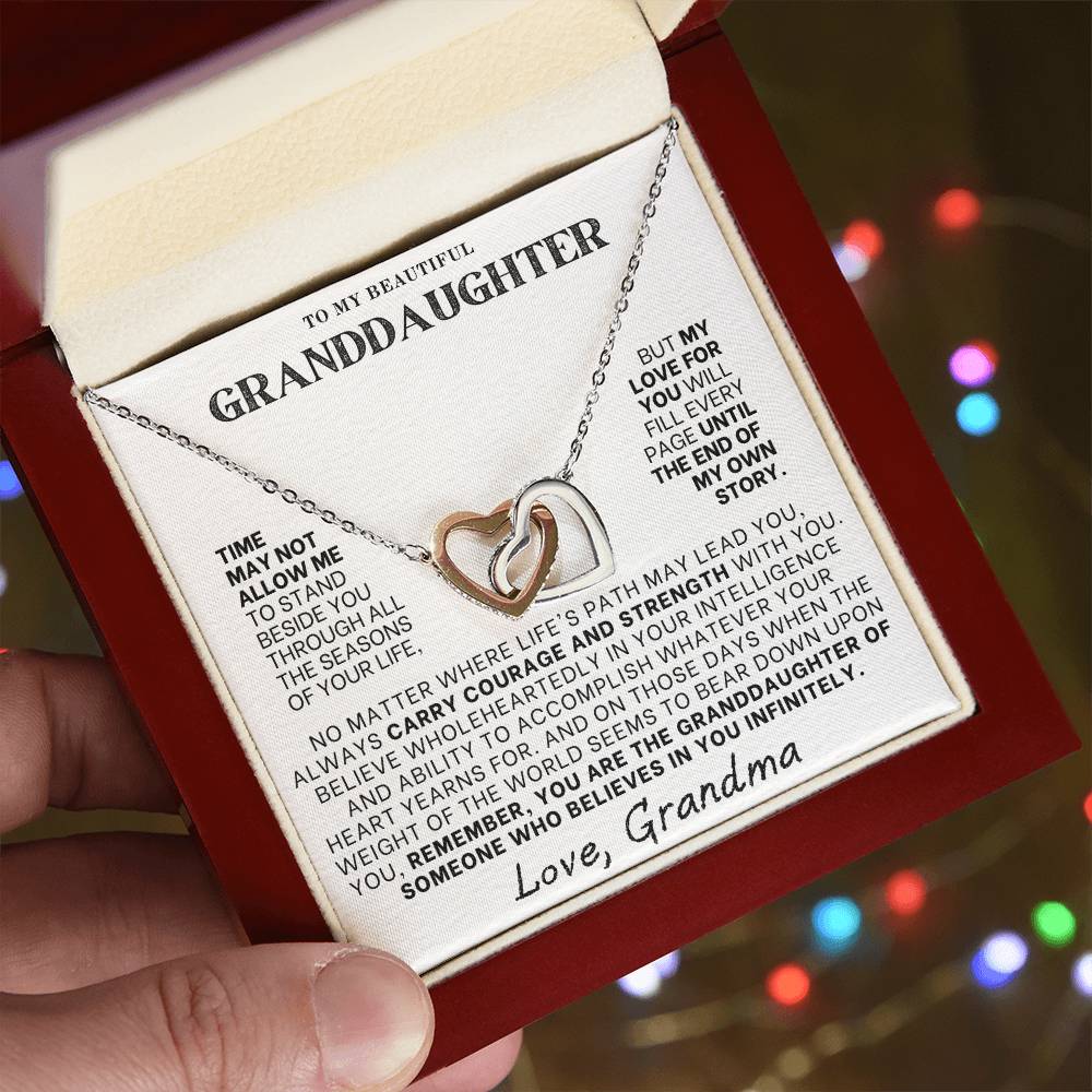 Interlocking Hearts Necklace: A Granddaughter's Cherished Necklace WHTE 002