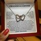 Eternal Bond: Granddaughter's Interlocking Hearts Necklace GL-001