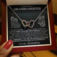 Interlocking Hearts Necklace: A Granddaughter's Cherished Necklace BLK002