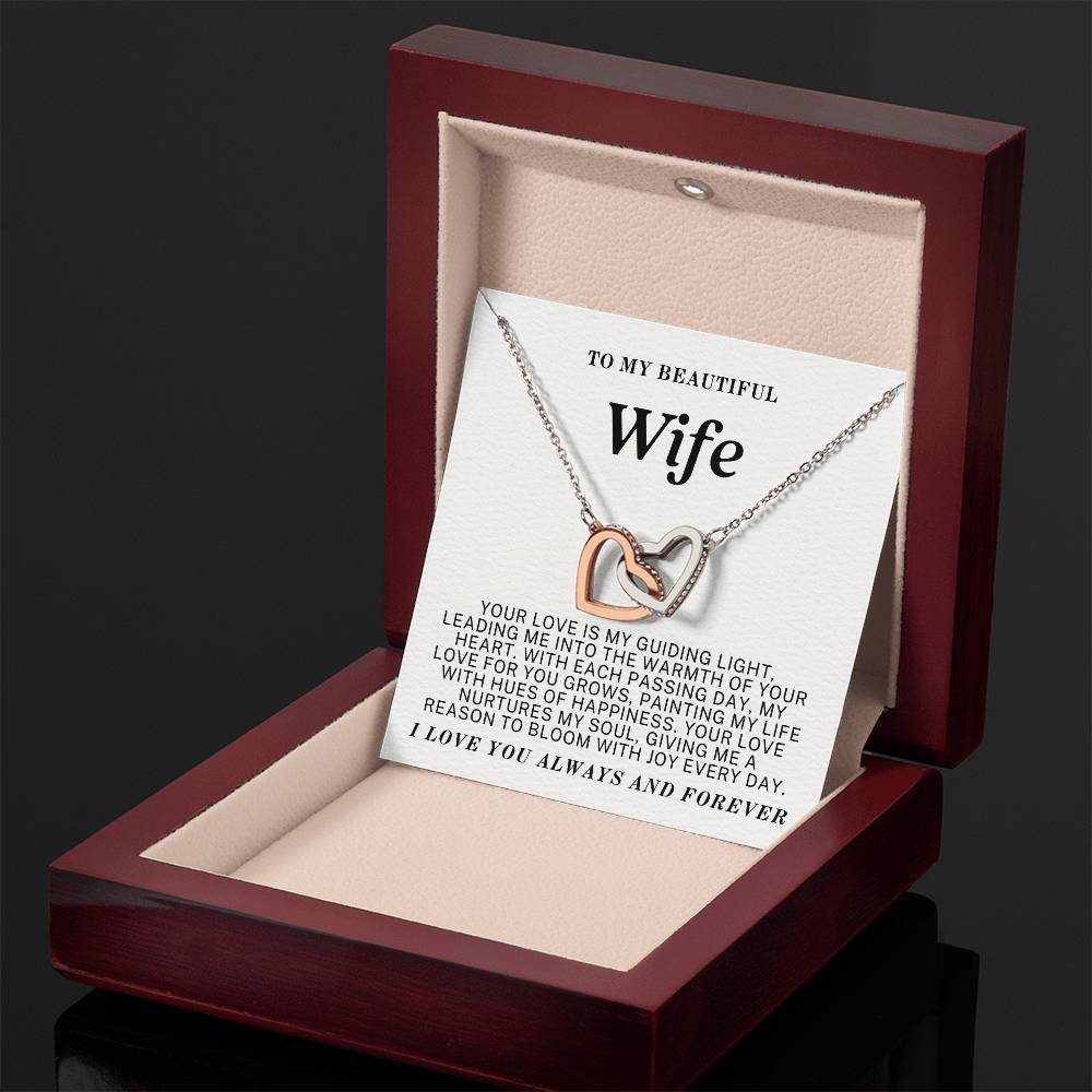 Exquisite Interlocking Heart Necklace for Your Cherished Wife 001