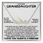 Heartfelt Embrace Custom Name Necklace with Personalized Message Card for Granddaughter 001