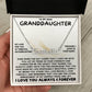 Heartfelt Embrace Custom Name Necklace with Personalized Message Card for Granddaughter 001