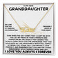 Heartfelt Embrace Custom Name Necklace with Personalized Message Card for Granddaughter 001