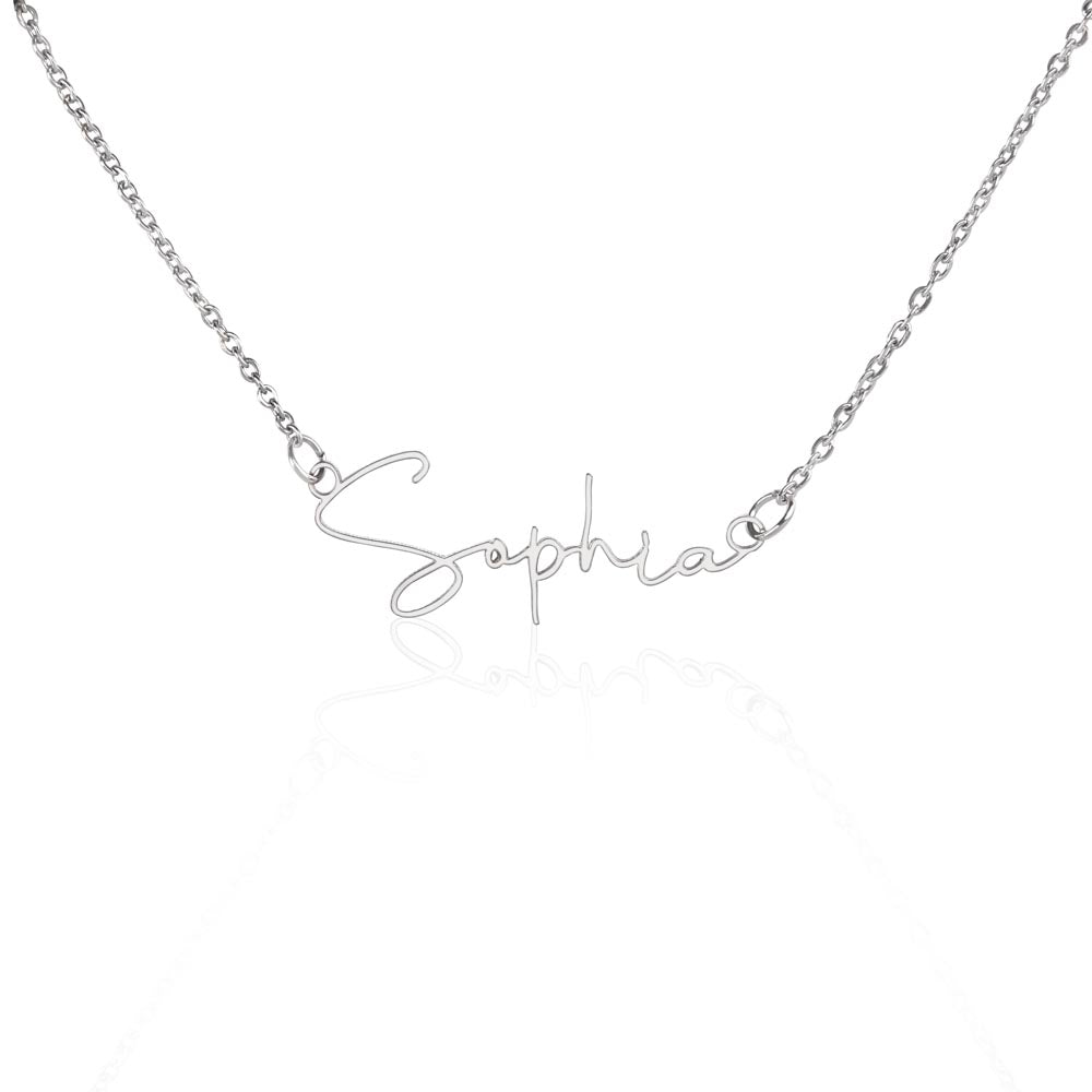 Custom Crafted Signature Name Necklace