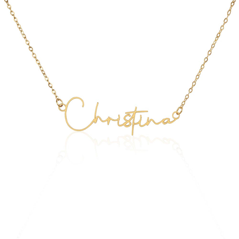 Custom Crafted Signature Name Necklace