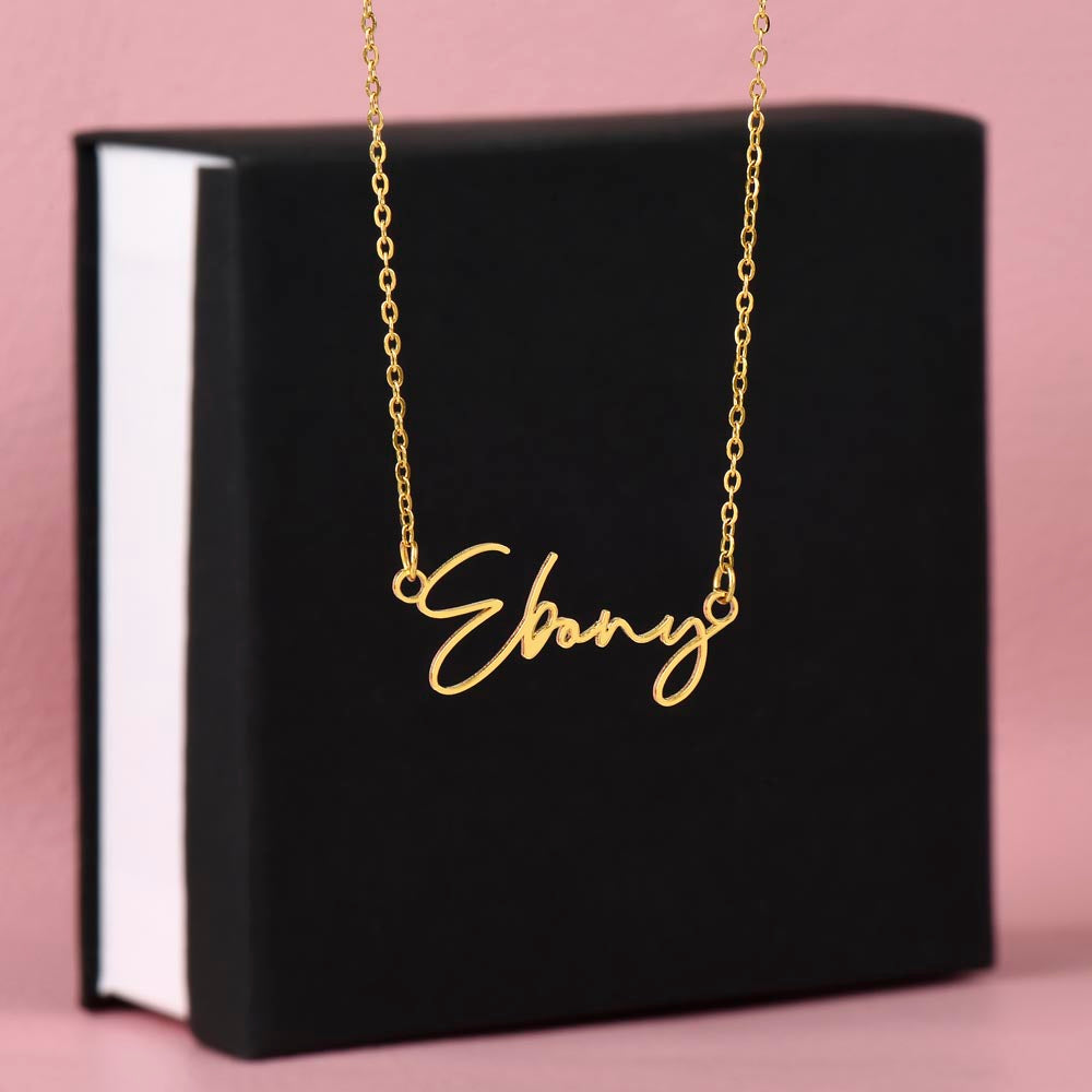 Custom Crafted Signature Name Necklace