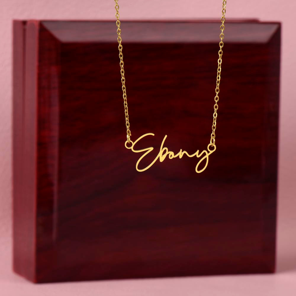 Custom Crafted Signature Name Necklace