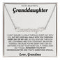 Heartfelt Embrace Custom Name Necklace with Personalized Message Card for Granddaughter