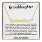 Heartfelt Embrace Custom Name Necklace with Personalized Message Card for Granddaughter
