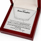 Heartfelt Embrace Custom Name Necklace with Personalized Message Card for Bonus Daughter